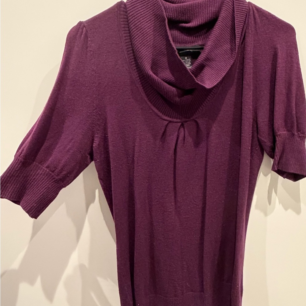 INC International Concepts Rich Purple Cowl Neck Sweater
